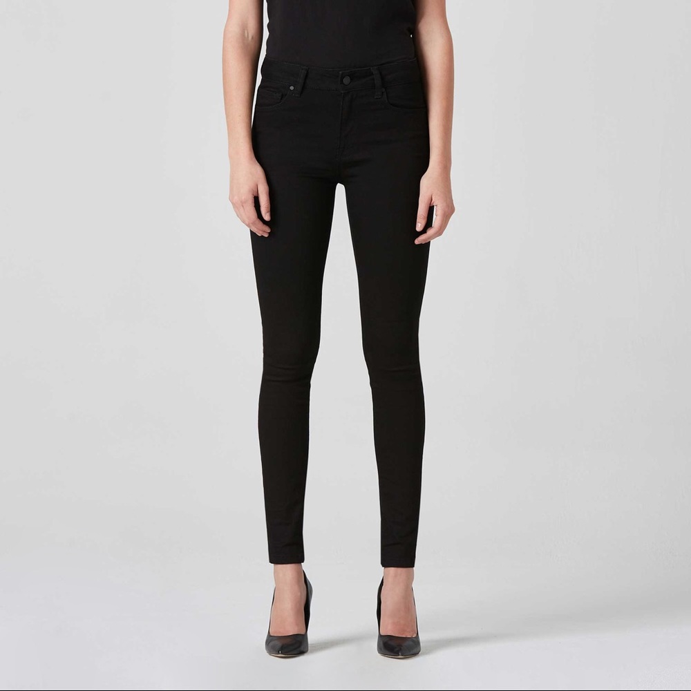 DSTLD High Waisted Skinny Black Jeans